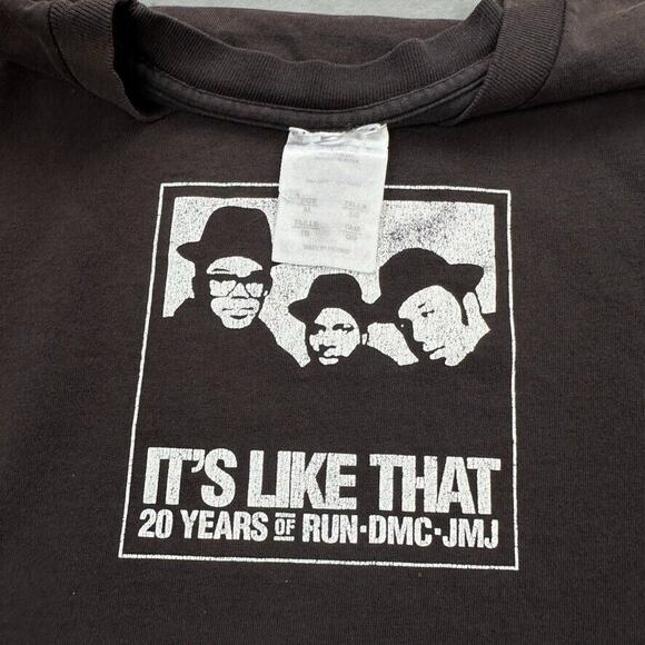 Vintage Adidas It's Like That 20 Years of Run DMC JMJ 2003 Group Show T Shirt - Picture 4 of 8